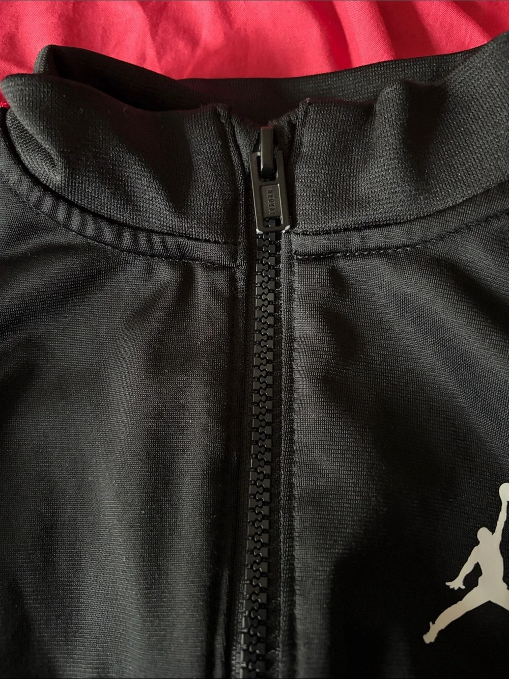 Jordan Black Jogging Set with Red and White Accents